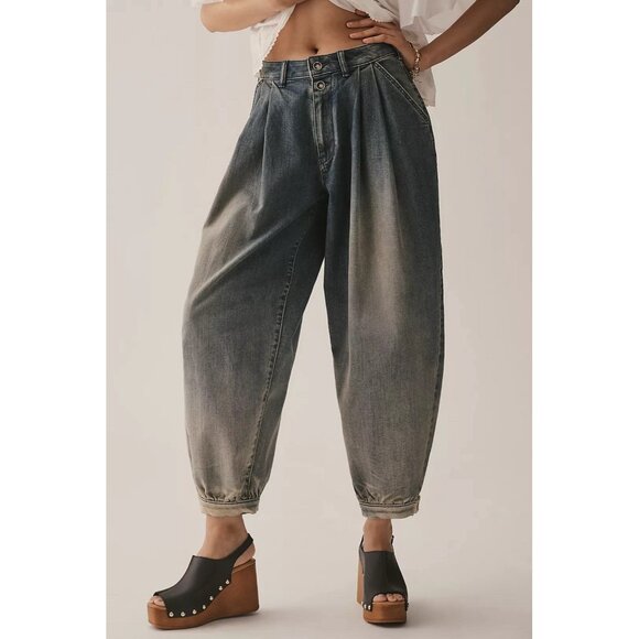 NWT Size 27 - Anthropologie Pilcro Pleated High-Rise Balloon-Leg (NWT US$ 148) - Picture 2 of 16